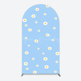 Lofaris Fresh Blue Spring Daisy Happy Birthday Arch Backdrop
